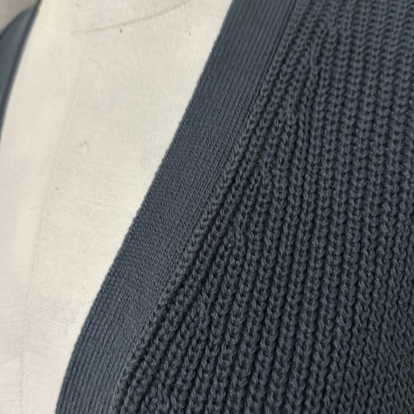 Loft Outlet-Open Front Cardigan With Ties-Sz S-Cotton-Blue Gray Color-Worn 1X - Picture 5 of 15